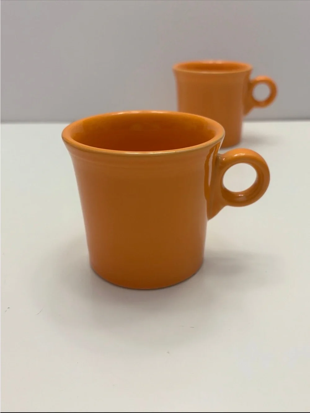 Set of Homer Laughlin  Fiesta fiestaware classic ring-handle mugs